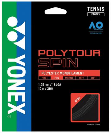 Yonex Poly Tour Spin 1.25 Black